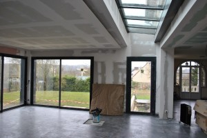 Photo chantier décoration intérieur extension de maison
