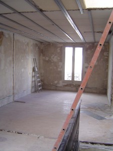 Photo bureau pendant travaux